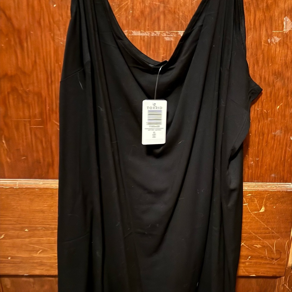 Torrid Black Sleeveless Cowl Neck Slip Top